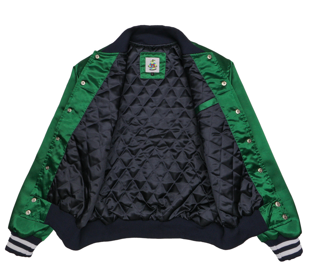 “Homage to the Hood” satin bomber